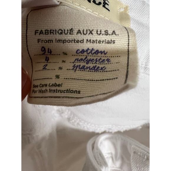 L’Agence White Side Slit High Rise Denim Skinny Jeans Size 25 - Picture 8 of 9